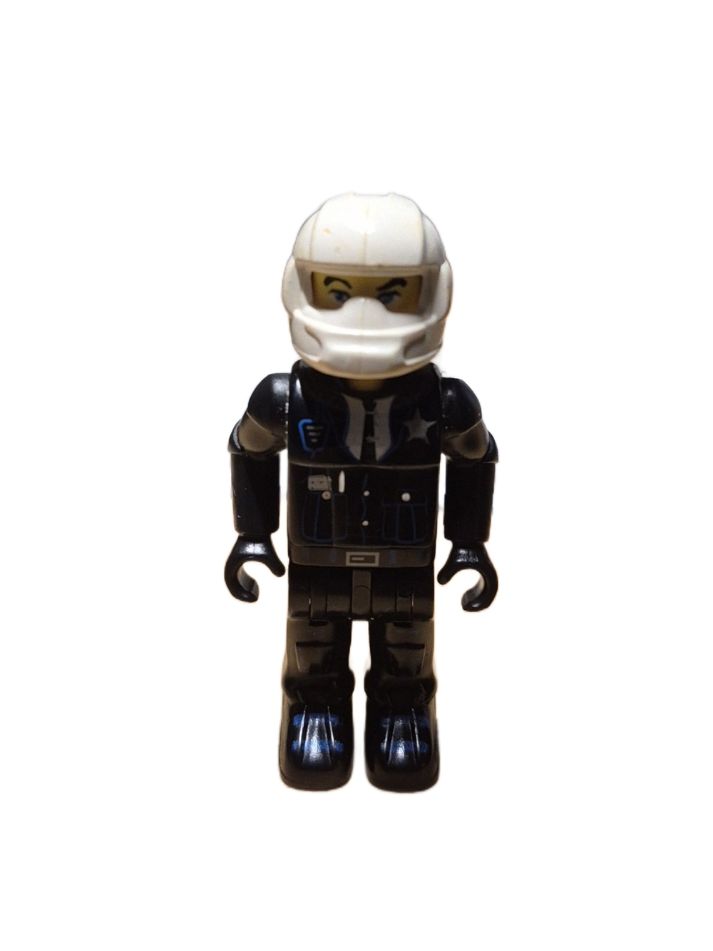 1x Lego Figure 4 Juniors Jack Stone Man Policeman Black White 4651 4j002 use